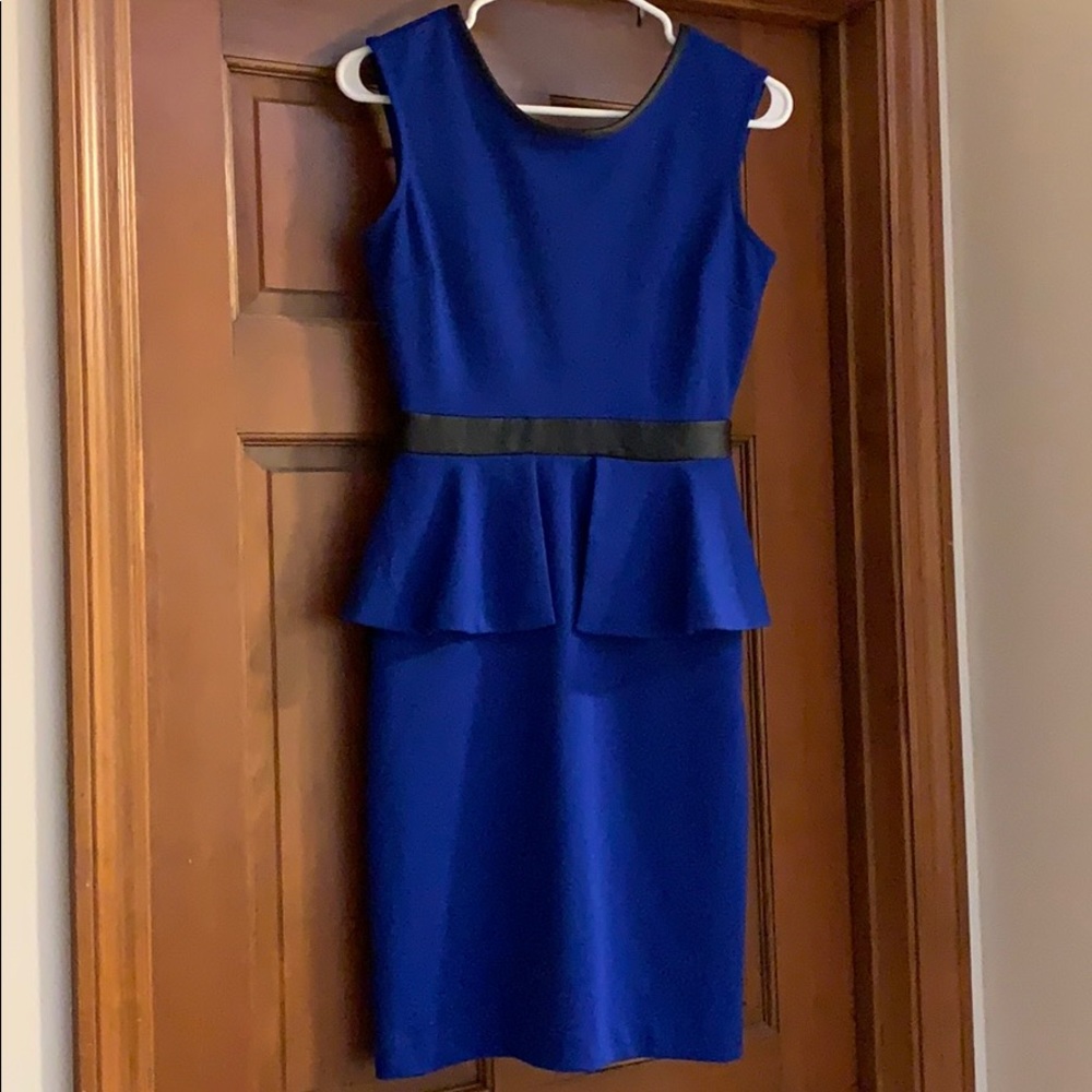 The LIMITED Blue Peplum Dress XS